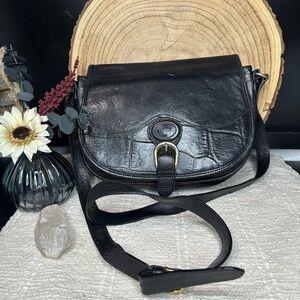 Bally Black Leather Crossbody Bag Purse AS IS